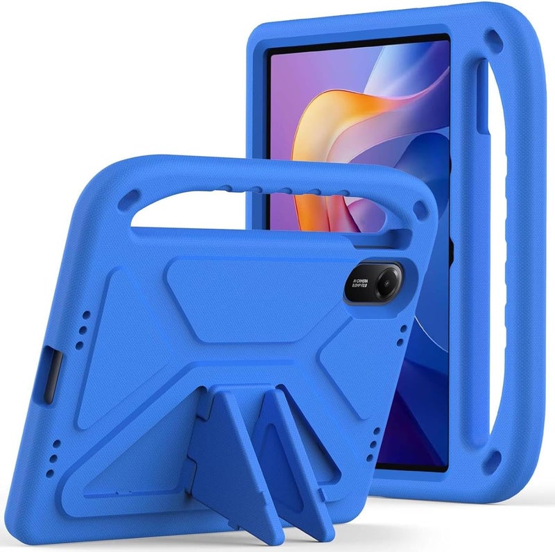 Vurtboly غطاء Vurtboly للأطفال متوافق مع Redmi Pad 2 مقاس 11 بوصة 2025، غطاء واقي كامل الجسم لطيف مع مقبض وحامل، غطاء خفيف الوزن مقاوم للصدمات مع حامل قابل للطي لـ Redmi Pad 2 مقاس 11 بوصة 2025 (أزرق) - Image 1