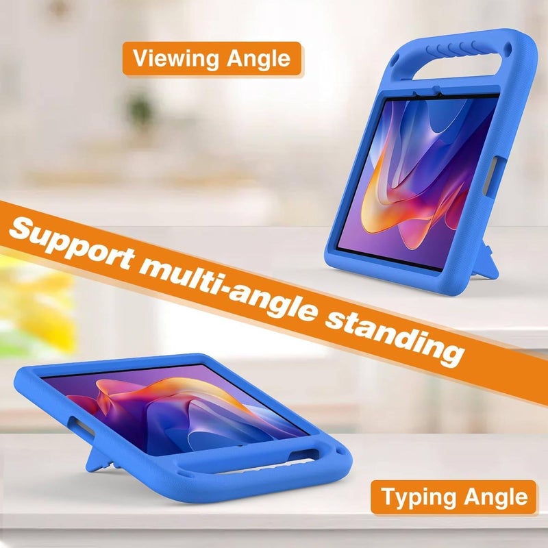 Vurtboly غطاء Vurtboly للأطفال متوافق مع Redmi Pad 2 مقاس 11 بوصة 2025، غطاء واقي كامل الجسم لطيف مع مقبض وحامل، غطاء خفيف الوزن مقاوم للصدمات مع حامل قابل للطي لـ Redmi Pad 2 مقاس 11 بوصة 2025 (أزرق) - Image 2