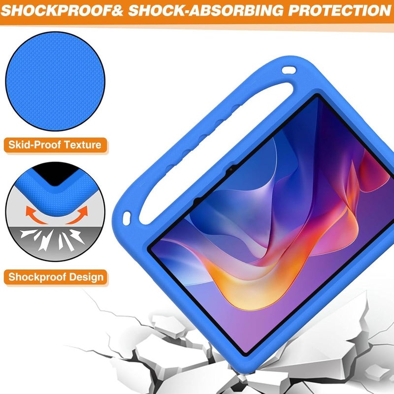 Vurtboly غطاء Vurtboly للأطفال متوافق مع Redmi Pad 2 مقاس 11 بوصة 2025، غطاء واقي كامل الجسم لطيف مع مقبض وحامل، غطاء خفيف الوزن مقاوم للصدمات مع حامل قابل للطي لـ Redmi Pad 2 مقاس 11 بوصة 2025 (أزرق) - Image 5