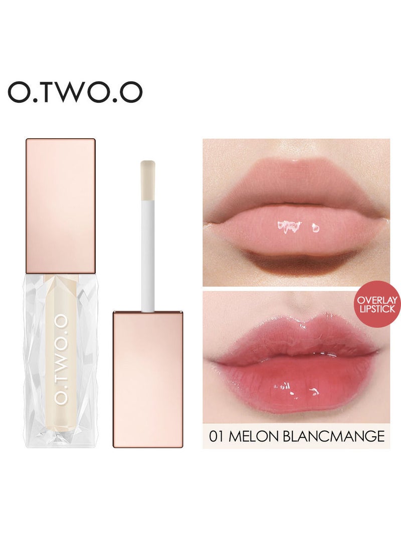 O.TWO.O Hydrating Glitter Plumping Overlay Lip Gloss 01#  - Image 1