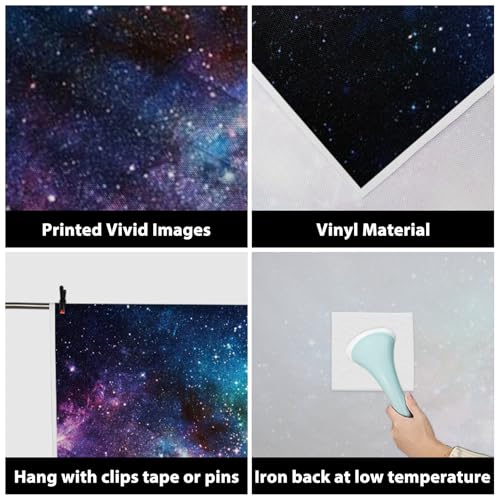 AOFOTO 8x6ft Deep Space Galaxy Nebula Backdrop Universe Sparkling Galactics Starry Sky Milky Way Stars Background for Photography Kid Adult Birthday Party Events Decoration Photo Studio Prop Vinyl - Image 4