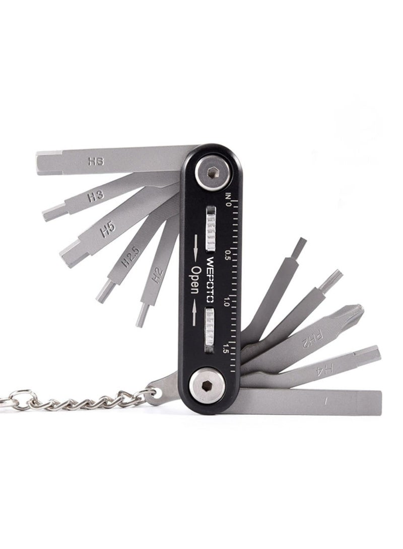 SYOSI 10 in 1 Portable EDC Multifunctional Folding Tool - Screwdriver and Hex Key Set, Mountain Cycle Portable Socket, Multipurpose Wrench Bicycle, Multi Tool Screwdriver Bike Allen Fix Wrench Screwdriver - Image 1