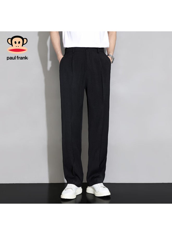 Paul Frank Casual Pants Spring And Summer New Men's Trousers American-style Loose-fitting Straight-leg Pants Long Pants Dark Gray Regular 4XL - Image 1