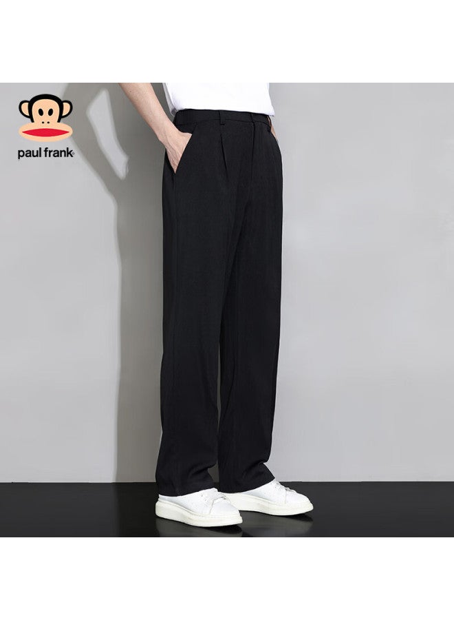 Paul Frank Casual Pants Spring And Summer New Men's Trousers American-style Loose-fitting Straight-leg Pants Long Pants Dark Gray Regular 4XL - Image 2