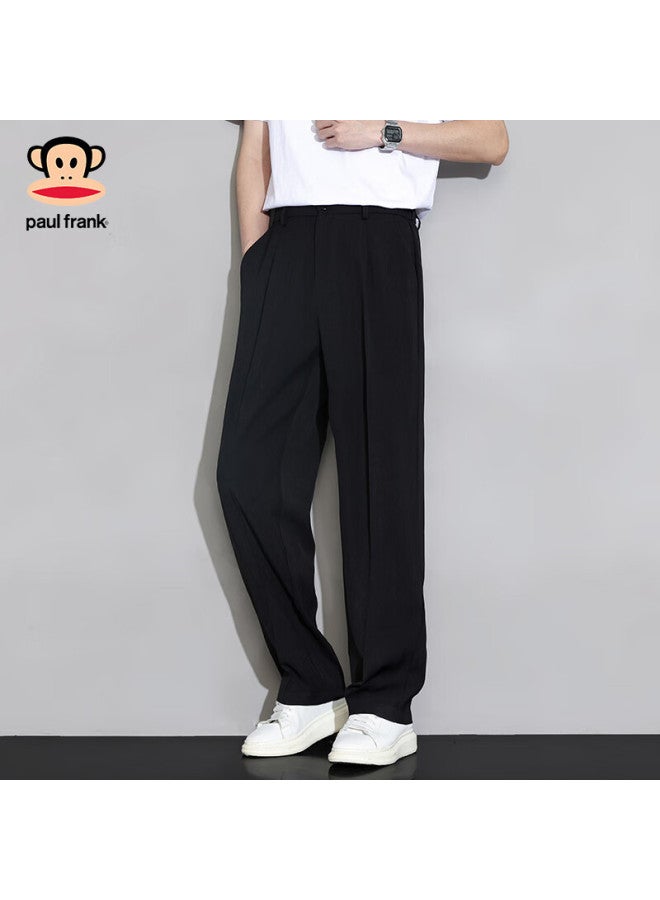 Paul Frank Casual Pants Spring And Summer New Men's Trousers American-style Loose-fitting Straight-leg Pants Long Pants Dark Gray Regular 4XL - Image 3