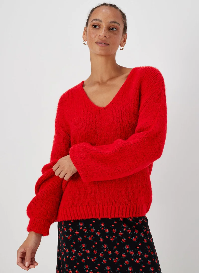 Matalan Red V-Neck Jumper