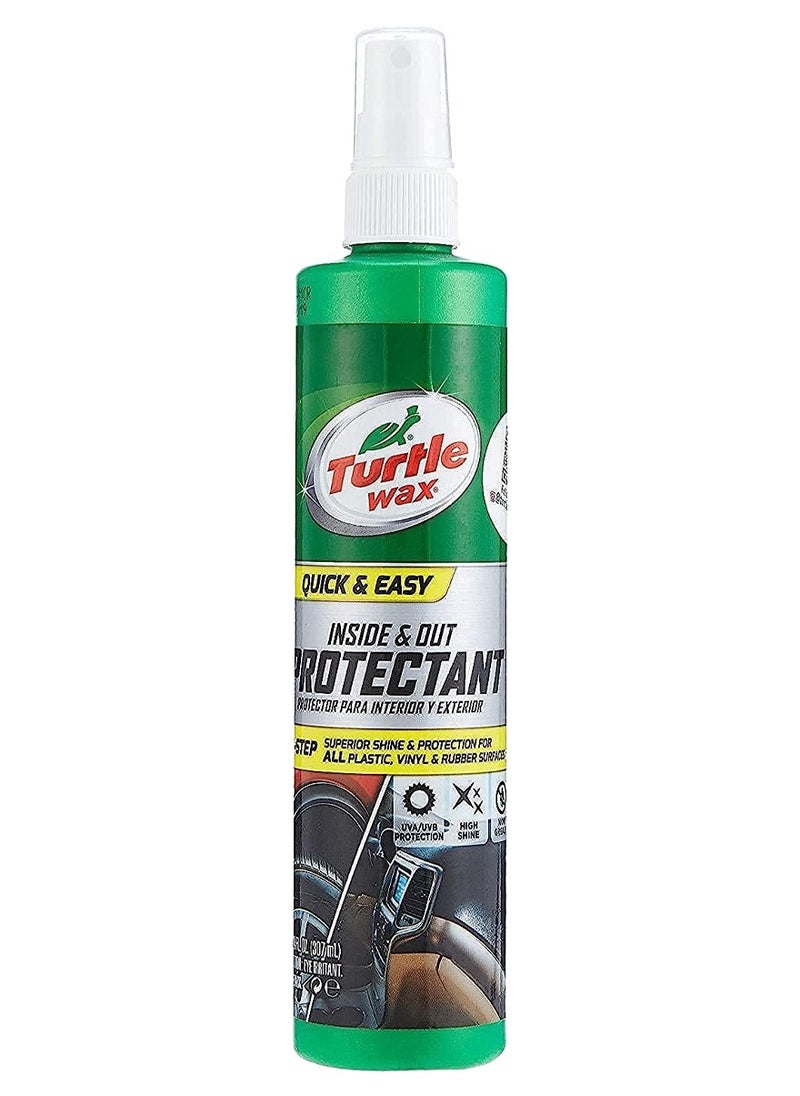 TurtleWax - Turtle Wax Quick and Easy Inside And Out Protectant Deep Rich Shine And Protection For Plastic Vinyl Rubber 307ml - Image 1