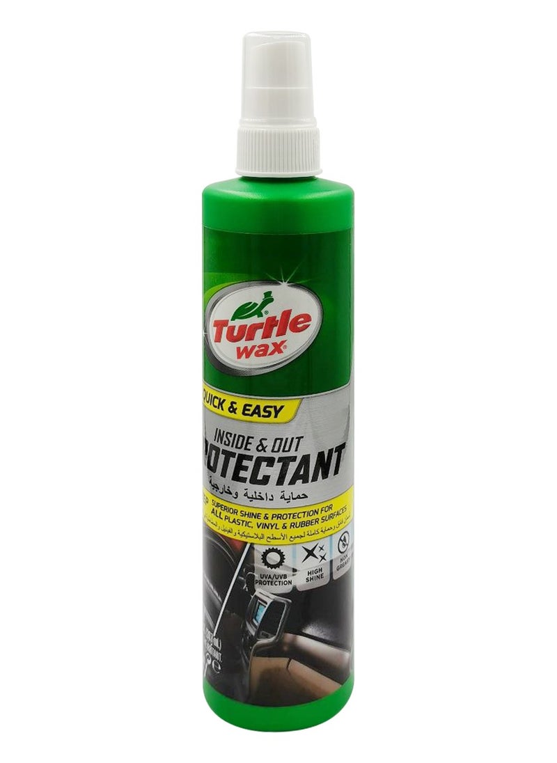 TurtleWax - Turtle Wax Quick and Easy Inside And Out Protectant Deep Rich Shine And Protection For Plastic Vinyl Rubber 307ml - Image 1