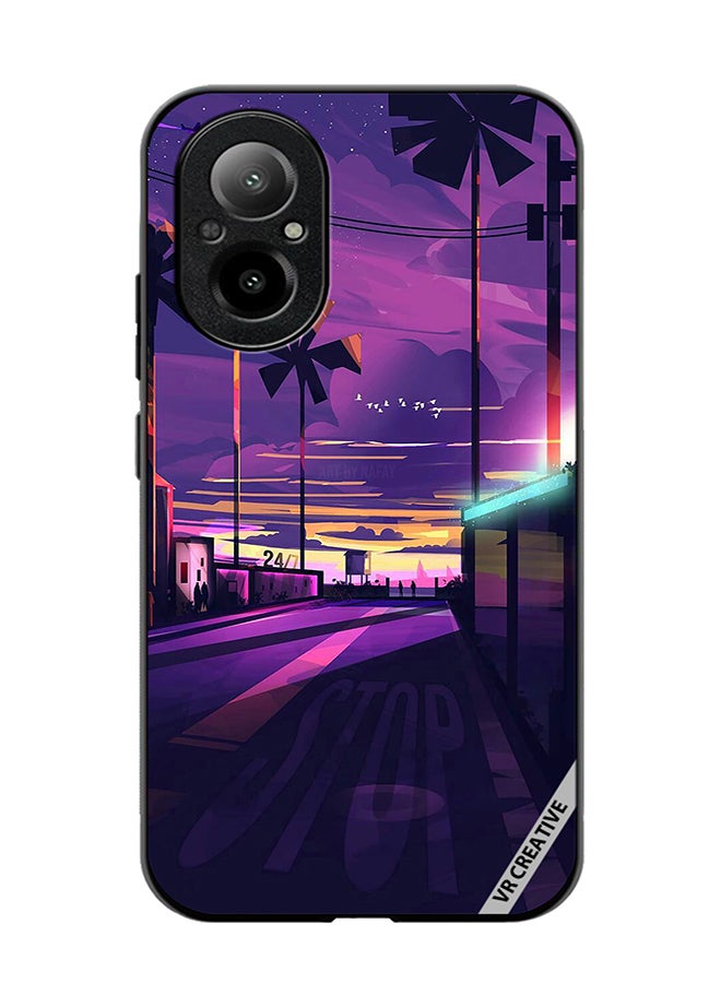VR CREATIVE Protective Case Cover For Realme C67 4G Empty Road Design Multicolour - Image 1