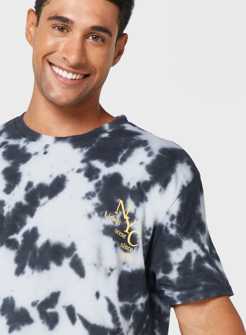 سفنتي فايف Tie Dye T Shirt