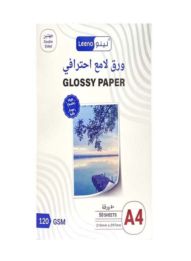 LEENO - Photopaper Double Glossy A4 50 Sheet 120gsm - Image 1