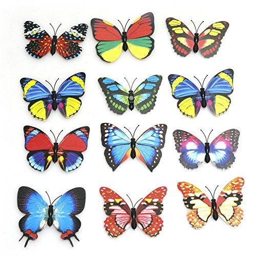 Preamer 20 pics 3D Simulated Butterfly Magnets Refrigerator Magnetic Stickers - Image 1