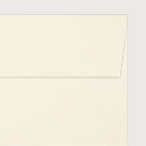 LUXPaper A7 Foil Lined Invitation Envelopes | Peel & Press | 5 1/4" x 7 1/4" | Natural w/Gold LUX Lining | 70lb. Text | 50 Qty - Image 3