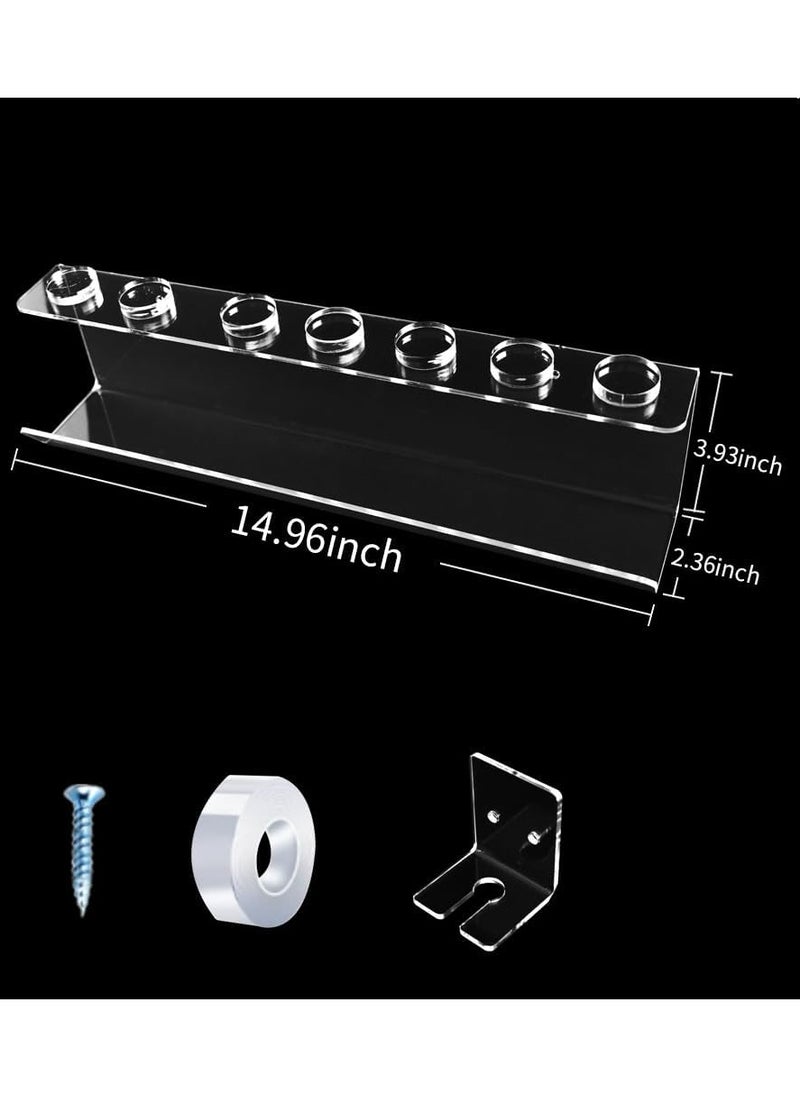 Eworld Acrylic Storage Holder for Dyson Airwrap Styler Accessories, Features 7 Holes, Long Barrel & Diffuser for Neat Organization on Countertop in Bathroom, Kitchen and Beyond  - Image 2