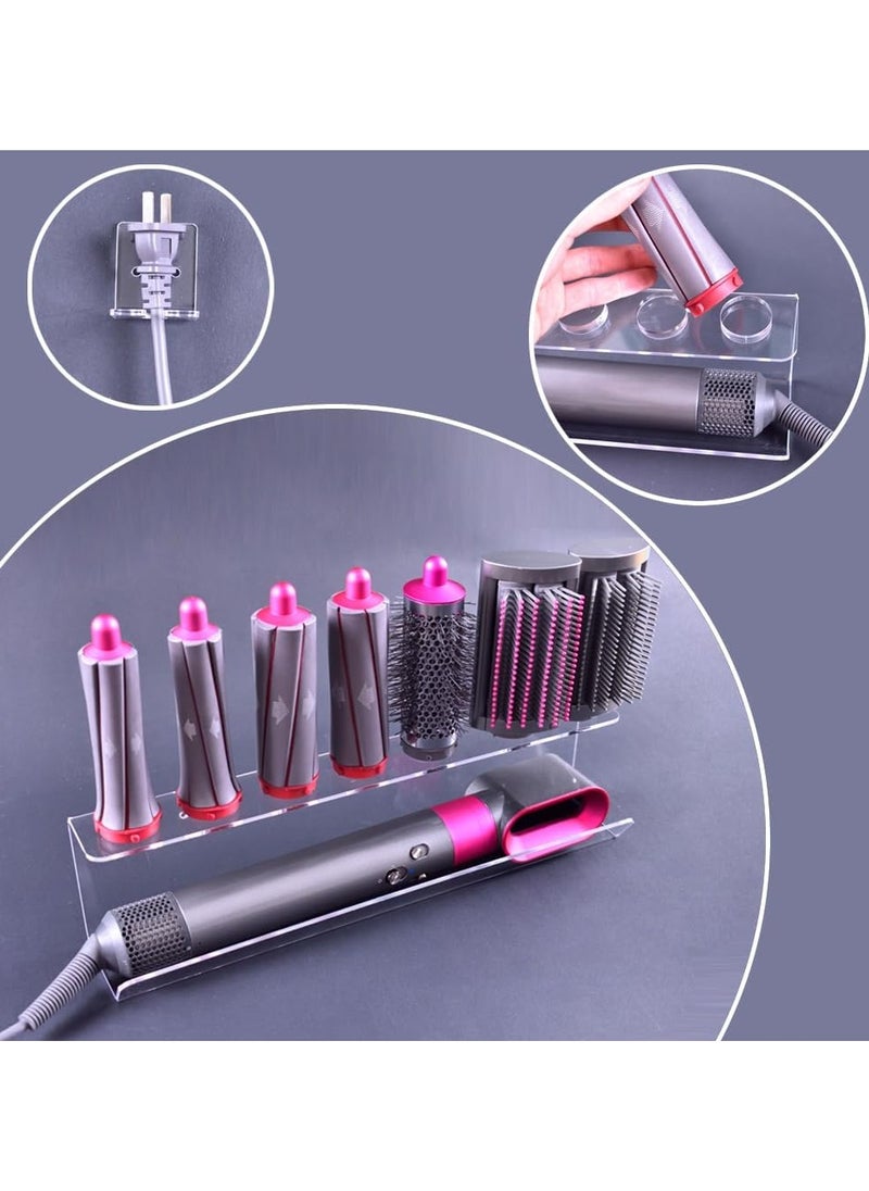 Eworld Acrylic Storage Holder for Dyson Airwrap Styler Accessories, Features 7 Holes, Long Barrel & Diffuser for Neat Organization on Countertop in Bathroom, Kitchen and Beyond  - Image 3