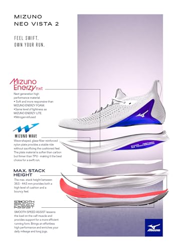 Mizuno Men's Wave Neo Vista 2 Running Shoe, Neutral Road-Trail Shoe,White, US Mens 13 - Image 5