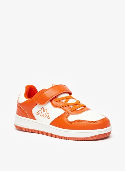 Kappa Boys Colourblock Sneakers with Hook and Loop Closure