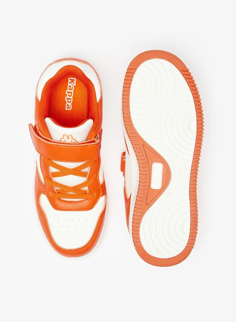 Kappa Boys Colourblock Sneakers with Hook and Loop Closure