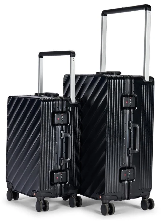 LIMRA travel bags from limra made of pc , consisting of two pieces , size 20"-24" inches, black color