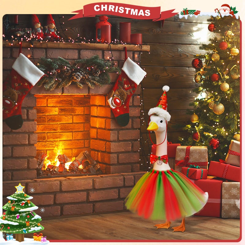 Bafeil Porch Goose Outfits, 8 Set Holiday Porch Goose Clothes for 17/23 inch Lawn Geese Valentine St Patricks Easter 4th of July Summer Halloween All Seasonal Patio Yard Garden Goose Statue Decor - Image 5