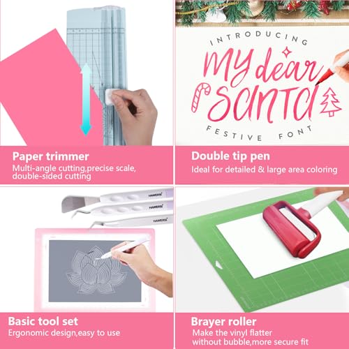 HAWERSI All-in-One Ultimate Accessories Bundle for Cricut Joy Xtra Machine,134pcs Starter Kit with 8.5in x 12in Xtra Size Tools,Supplies and Everything Material You Need for Beginners,Professionals - Image 5