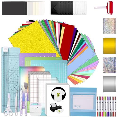 HAWERSI All-in-One Ultimate Accessories Bundle for Cricut Joy Xtra Machine,134pcs Starter Kit with 8.5in x 12in Xtra Size Tools,Supplies and Everything Material You Need for Beginners,Professionals - Image 1
