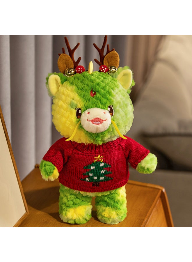 Grab Machine Doll 2014 Dragon Year Mascot Plush Toy Doll Year Goods Company Annual Meeting Gift Wholesale-Specifications:Green Sweater-Color:30cm  - Image 1