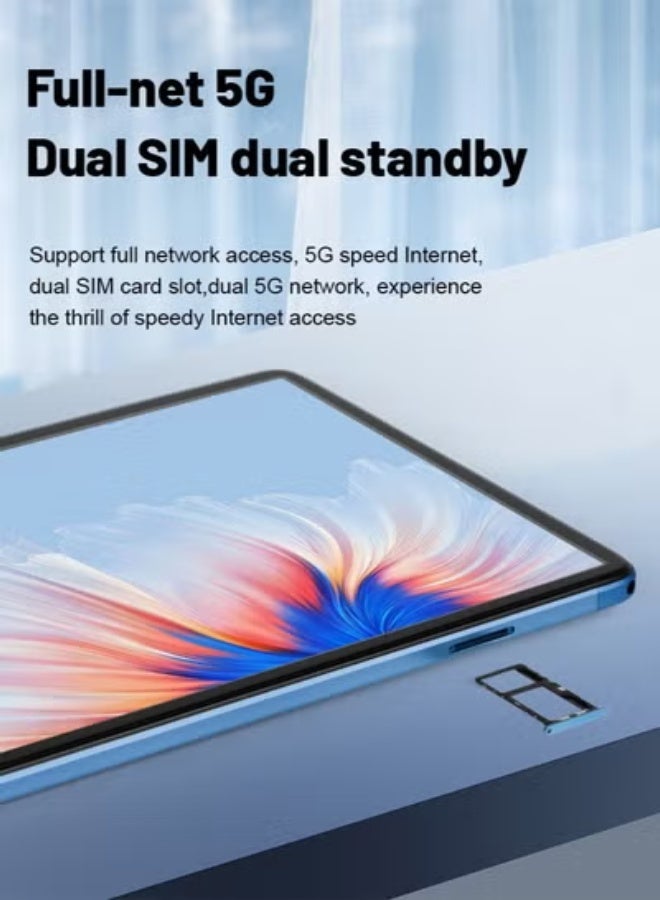 Umiio Smart Tablet PC 10.1" Android Tab | HD Display | 8GB RAM 256GB ROM | Dual SIM 5G + Wi-Fi | Front & Rear Camera | Leather Cover, Keyboard & Mouse | Slim Design for Study & Entertainment - Image 4