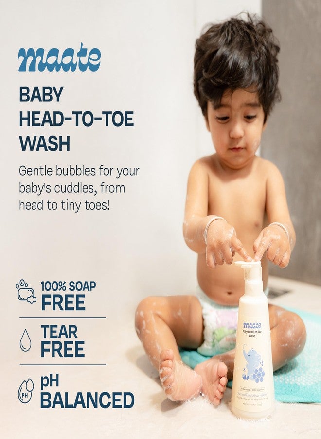 Maate Baby Head to Toe Wash 50 ml | Baby Hair & Body Wash for Bath | Aloe Vera, Almond Oil, Rice Milk & Calendula | Gentle, Soap & Tear Free, pH Balanced Cleanser | For Newborns, Infants & Babies 0m+ - Image 4