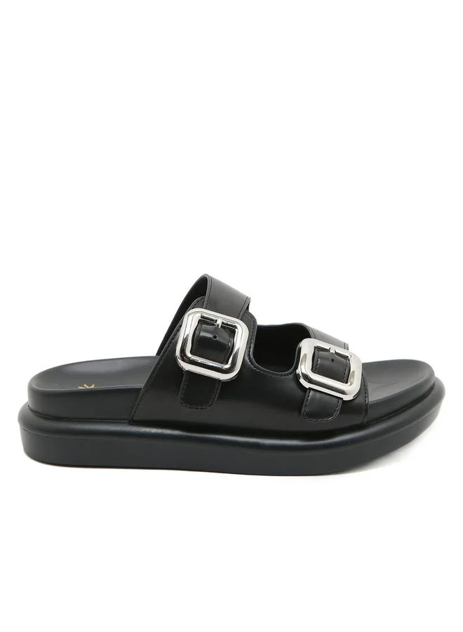 سنيك ايه بيك صنادل فلاتفورم مريحة بحزامين مزدوجين من ستايلي