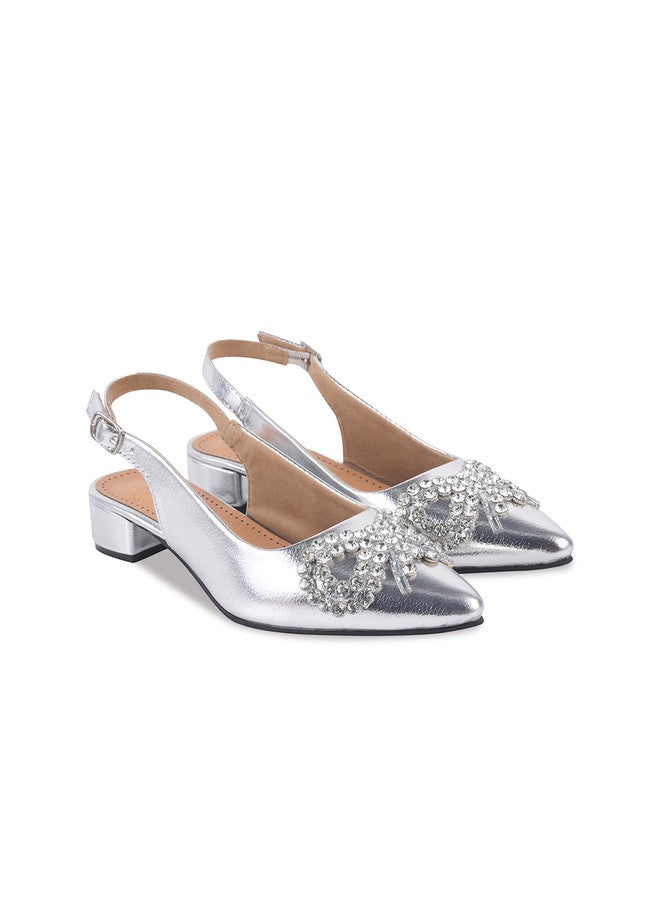 Shoetopia صنادل شوتوبيا للبنات ذات الكعب الكتلة المزخرف - Image 3