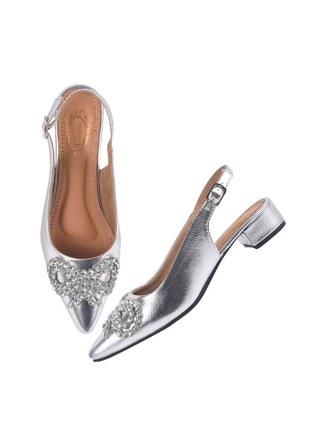 Shoetopia صنادل شوتوبيا للبنات ذات الكعب الكتلة المزخرف - Image 2