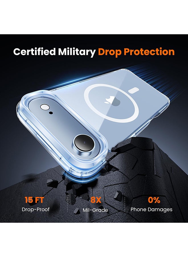 O Ozone (3 in 1) Magnetic Case Compatible with iPhone Air Cover with Front Tempered Glass Screen Protector & Camera Lens Protector & Anti-Yellowing Shockproof Cover - Image 3