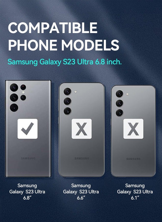 Tersely 【3 Pack】Screen Protector for Samsung Galaxy S23 Ultra (6.8 inch), Support Fingerprint Unlock Full Cover HYDROGEL Aqua Screen Protector Curved for Samsung Galaxy S23 Ultra 6.8 inch - Image 2