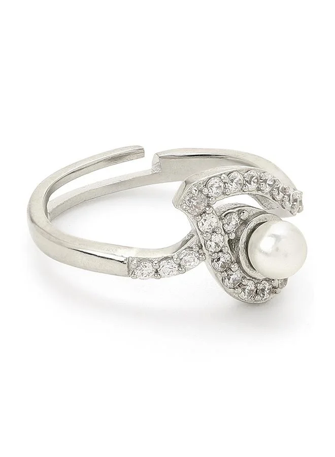 فويلا فويلا خاتم نحاس مطلي بالفضة