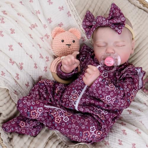 Aori 20 Inch Lifelike Reborn Baby Dolls Realistic Weighted Newborn Sleeping Girl with Outfit Soft Body Real Looking Baby Doll for Girls Age 3 Pretend Play Adoption Day Collectible - Image 1