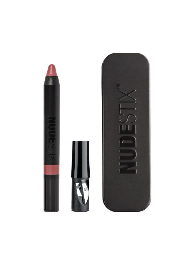Nudestix Intense Matte Lip Cheek Pencil 3in1 LongWear Matte Lipstick Lip Liner Blush Stick Waterproof Vegan PreservativeFree Soft Blurred Finish Shade Mystic - Image 2