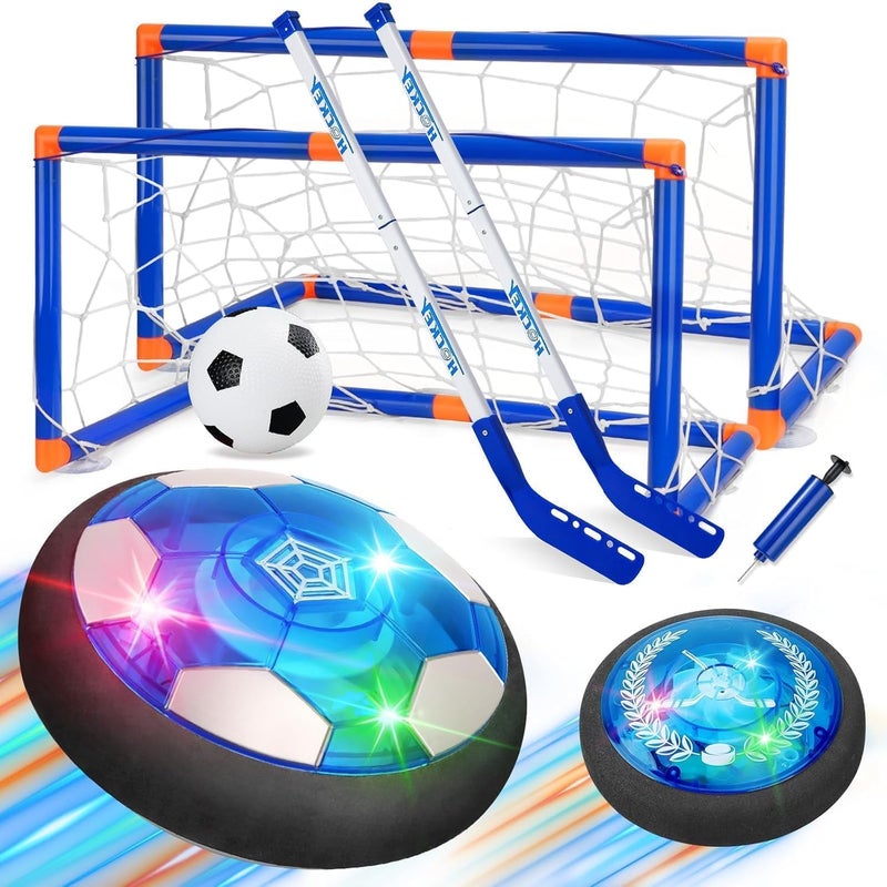 Nazano 3in1 Hover Soccer Ball Kids Toddler Hockey Set with LED LightsIndoor Outdoor Toys for Kids Soccer Gift for Boys 68 812 BirthdayKids Boys Girls Age 6 7 8 9 10 11 12 - Image 2