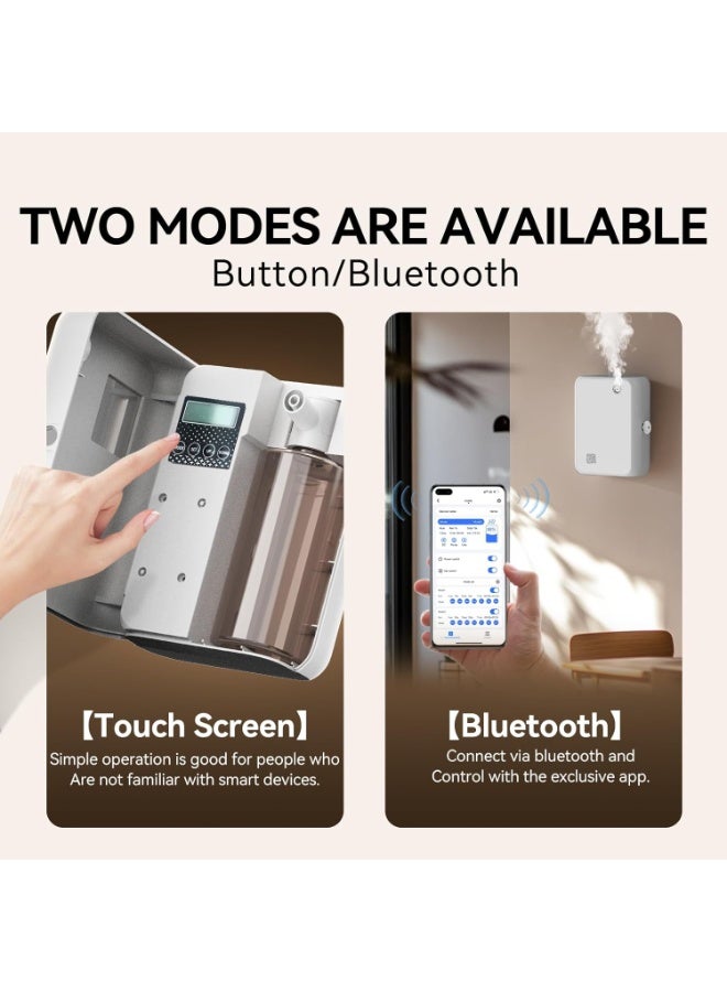 CityRiya-Long Essential Oil Diffuser, Smart Scent Air Machine, Waterless Cold Air Diffuser, Aromatherapy Diffuser with Bluetooth, Air Freshener Fragrance Diffuser with Timer for Office Home (White) - Image 2