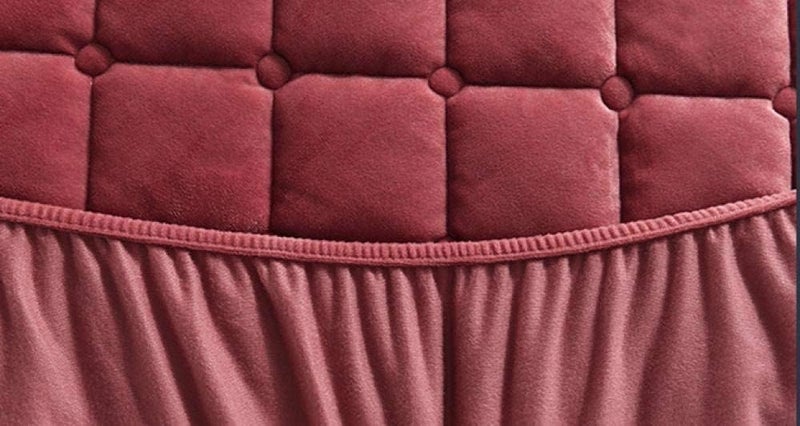 Baby Bed Sheet,Quilted Coral Fleece Velvet Thick Soft Pad Protector,Mattress Fitted Sheet Style Cover for Bed Solid Color-1_180x200cm+30cm(3pcs) - Image 2