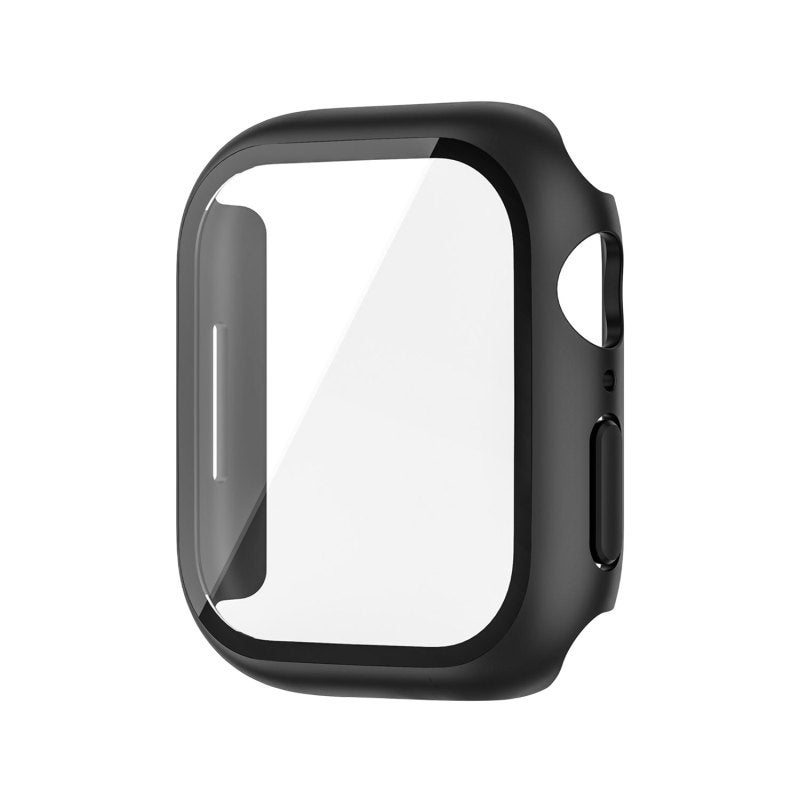 Waterproof Watch Case 45MM Black PC All-in-one Design - 9H Tempered Glass Screen Protector High Touch Sensitivity Watch Protective Case for Apple Watch Series Daily Wear - Image 1