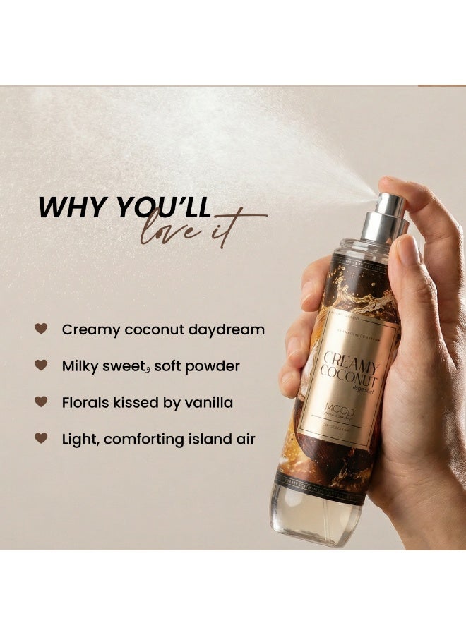 MOOD Creamy Coconut Body Splash 220ML - Image 3