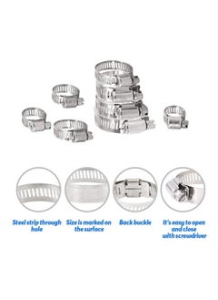 NIBEMINENT 100-Piece Adjustable Worm Gear Hose Clamps Assortment Kit for Automotive Mechanical Use  - Image 4