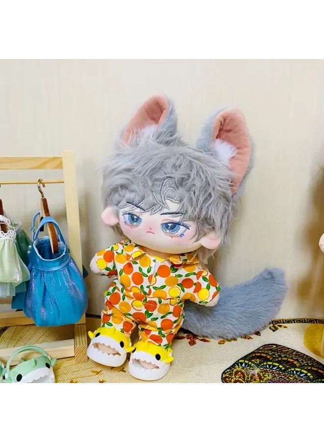 No Skeleton Anime Plush Doll 7 87inch Polyester Fiber Large Ears Tail Birthday Gift - Image 3