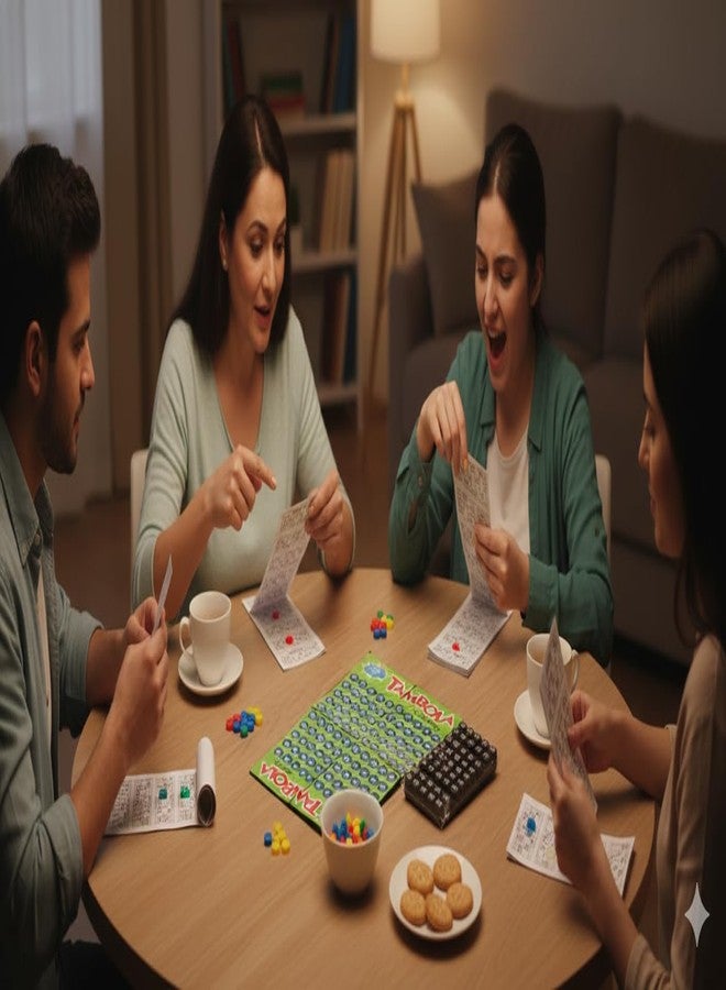 Manos Tambola 300 Different Tickets 90 numbertiles Tambola Housie Game for Kids (Multicolour),0.5 - Image 3