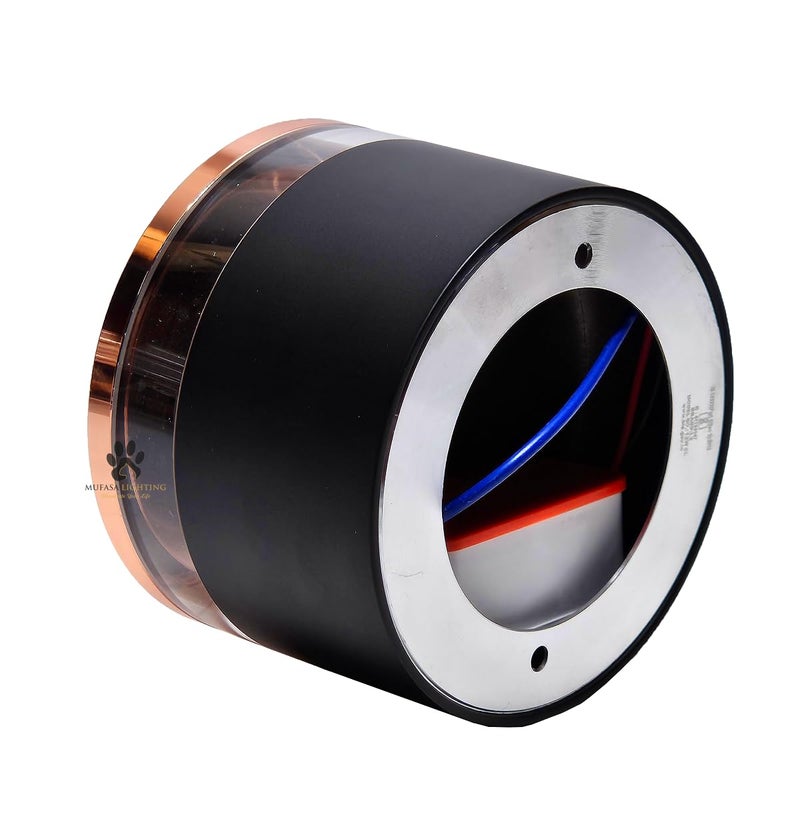 Mufasa 6 Watts Black Rose Color LED Round Surface Light Cylindrical Shape Indoor Ceiling Mounted Spot Light Down Light Aluminum Body (5.5CM Height) (Warm White) - Image 3