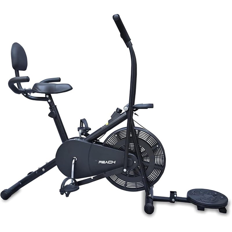 Air Bike Exercise Cycle With Moving Handles and Adjustable Cushioned Seat No-Cost EMI Available - Image 1