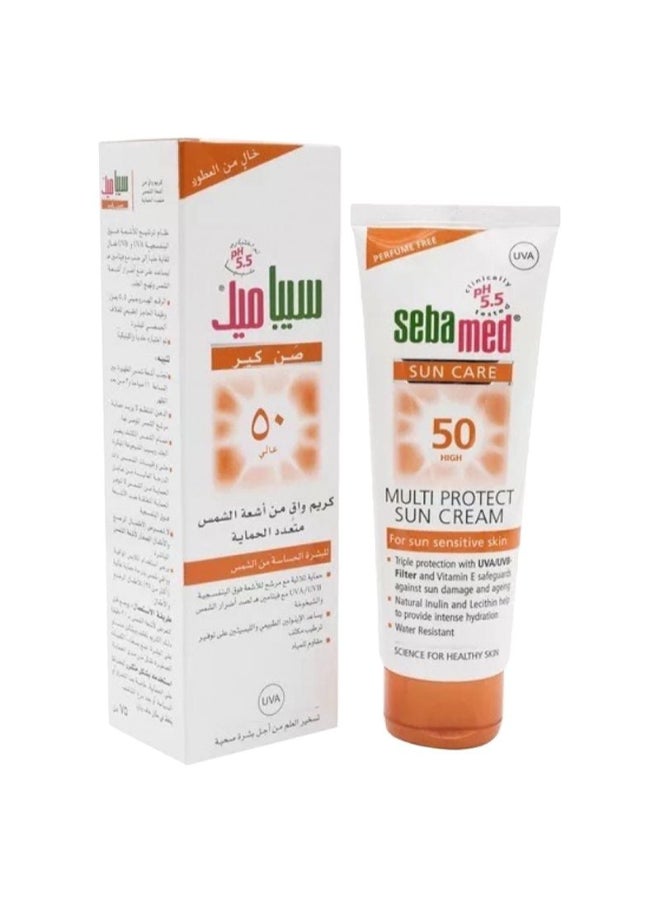 Sebamed Sun Care Multi Protect Sun Cream SPF50 High Orange 75ml - Image 1