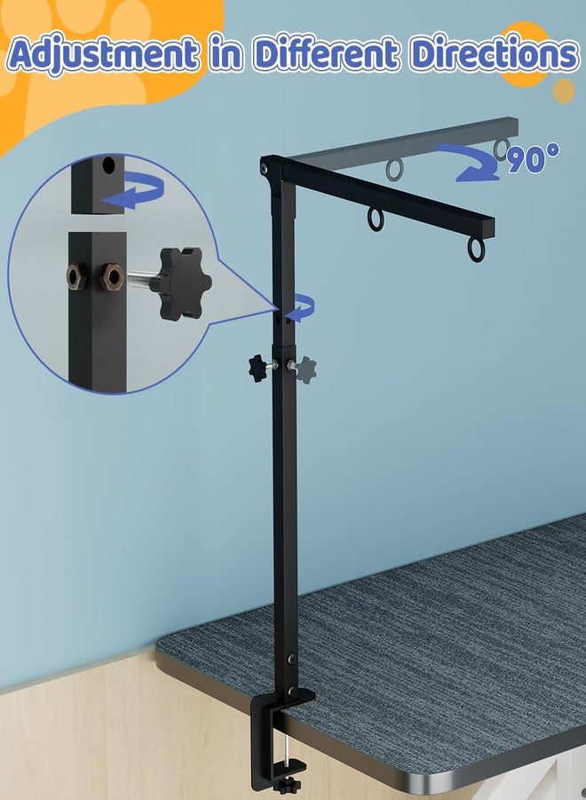 Artibear Dog Grooming Arm with Clamp for Large Dog, Adjustable Height to 33in and Width to 43in, Pet Grooming Table Arm with 2 Loop Noose & 2 No Sit Haunch Holder for Home & Store (Table Not Include) - Image 5
