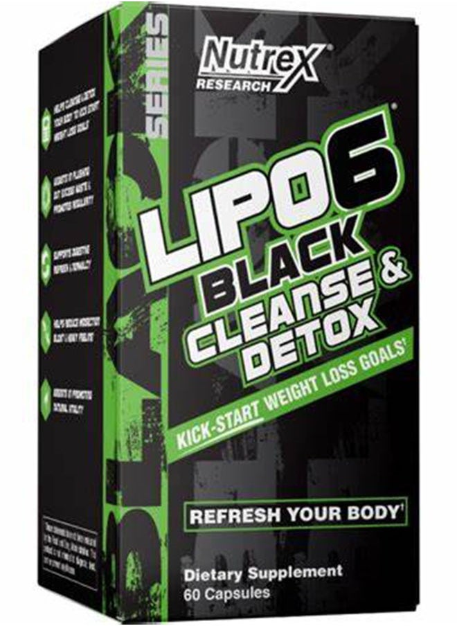 Nutrex Research Labs Lipo 6 Black Cleanse and Detox 60 Capsules 